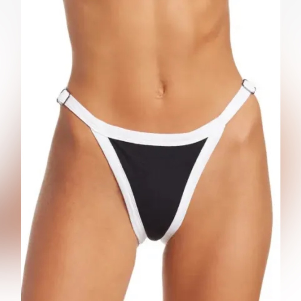 MAAJI “Brocade Lace Lolita” Brazilian Bikini Bottoms, Sz M, Black/White, NWOT’s